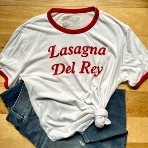 Lasagna Del Rey Vintage Style Ringer Tee